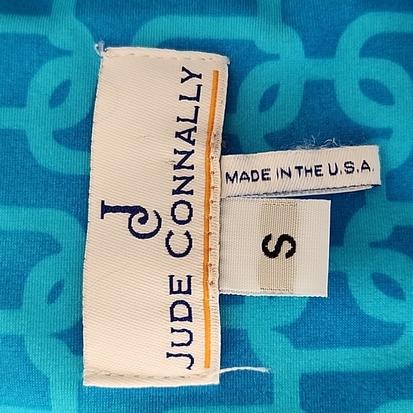 Jude Connally Strechy Penelope Maxi Dress Lattice Blue pattern Sleeveless Sz S - Picture 15 of 16